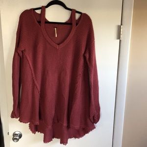 Oversized Cold Shoulder Free People Sweater Size M